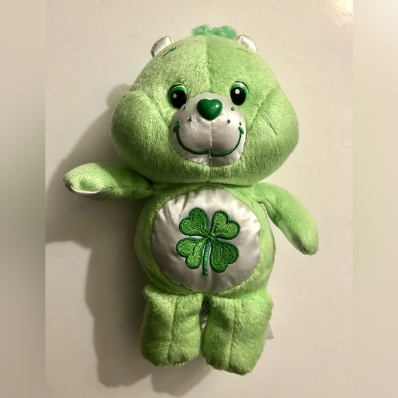 CARE BEARS- GOOD LUCK SHAMROCK 8 INCH CARE BEAR FROM EARLY 2000’S - Picture 2 of 14
